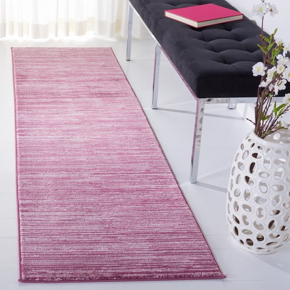 SAFAVIEH Vision Adrasteia Overdyed Solid Runner, 2'2" x 6', Grape - Modern Design, Grape, Non-Shedding & Easy Cleaning, Ideal for Living Room, Bedroom, Dining Space, Entryway, Hallway, Kitchen