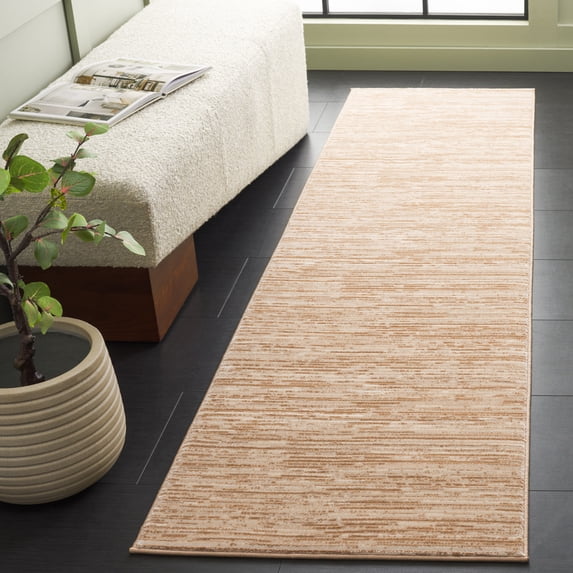 SAFAVIEH Vision Adrasteia Overdyed Solid Runner, 2'2" x 8', Beige - Modern Design, Beige, Non-Shedding & Easy Cleaning, Ideal for Living Room, Bedroom, Dining Space, Entryway, Hallway, Kitchen