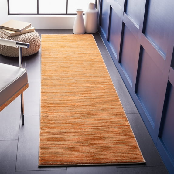 SAFAVIEH Vision Adrasteia Overdyed Solid Runner, 2'2" x 8', Orange - Modern Design, Orange, Non-Shedding & Easy Cleaning, Ideal for Living Room, Bedroom, Dining Space, Entryway, Hallway, Kitchen