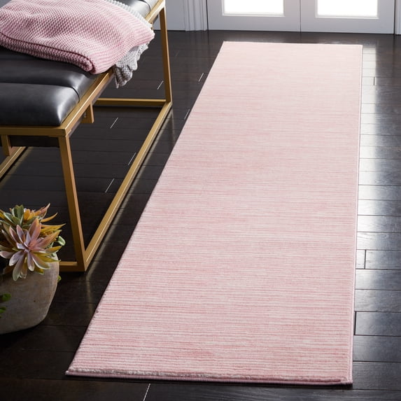 SAFAVIEH Vision Adrasteia Overdyed Solid Runner, 2'2" x 8', Pink - Modern Design, Pink, Non-Shedding & Easy Cleaning, Ideal for Living Room, Bedroom, Dining Space, Entryway, Hallway, Kitchen