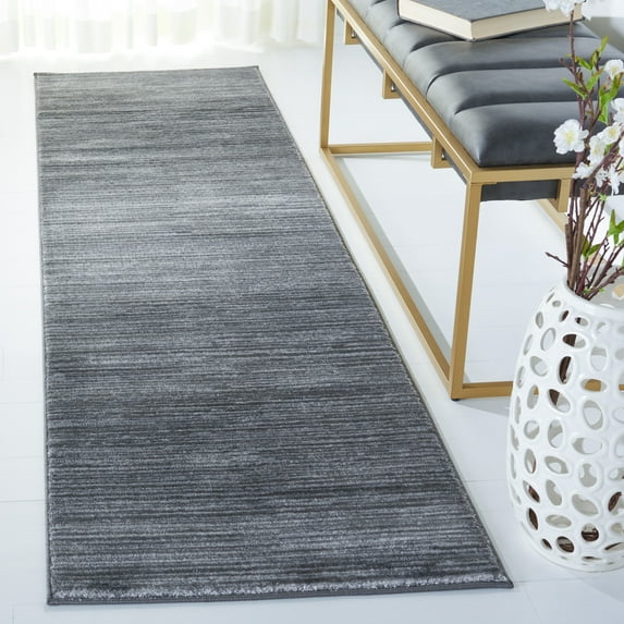 SAFAVIEH Vision Adrasteia Overdyed Solid Runner Rug, Grey, 2'2" x 12' - Modern Design, Grey, Non-Shedding & Easy Cleaning, Ideal for Living Room, Bedroom, Dining Space, Entryway, Hallway, Kitchen