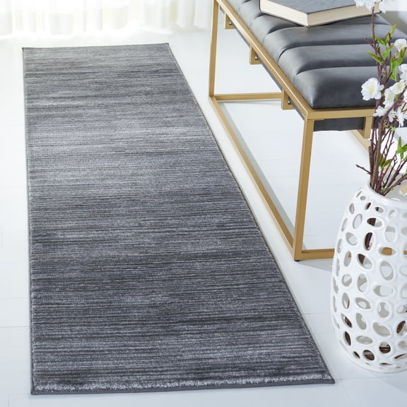 SAFAVIEH Vision Adrasteia Overdyed Solid Runner Rug, Grey, 2'2" x 12' - Modern Design, Grey, Non-Shedding & Easy Cleaning, Ideal for Living Room, Bedroom, Dining Space, Entryway, Hallway, Kitchen