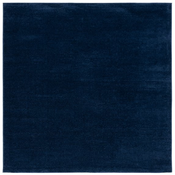 SAFAVIEH Vision Zayden Solid Polyester Area Rug, Navy, 6'7" x 6'7" Square