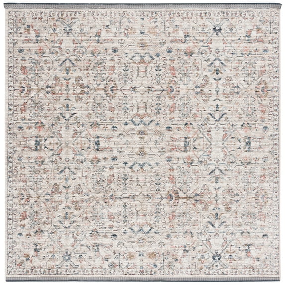SAFAVIEH Vivaldi Jules Abstract Area Rug, Beige/Blue Rust, 6'7" x 6'7" Square