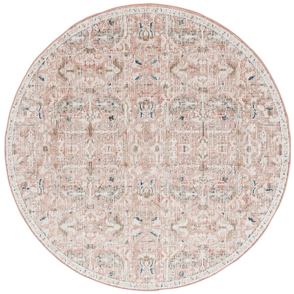 SAFAVIEH Vivaldi Jules Abstract Area Rug, Rust/Ivory, 6'7" x 6'7" Round