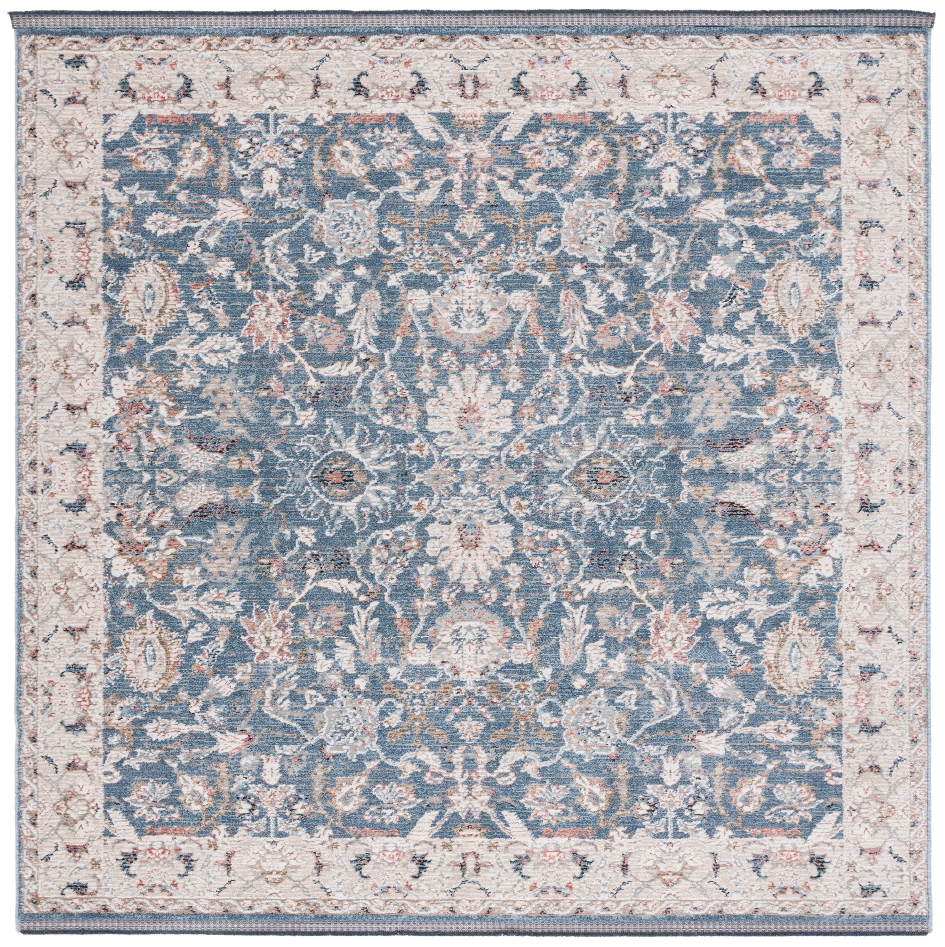 SAFAVIEH Vivaldi Lennard Abstract Area Rug, Blue/Ivory, 6'7" x 6'7" Square