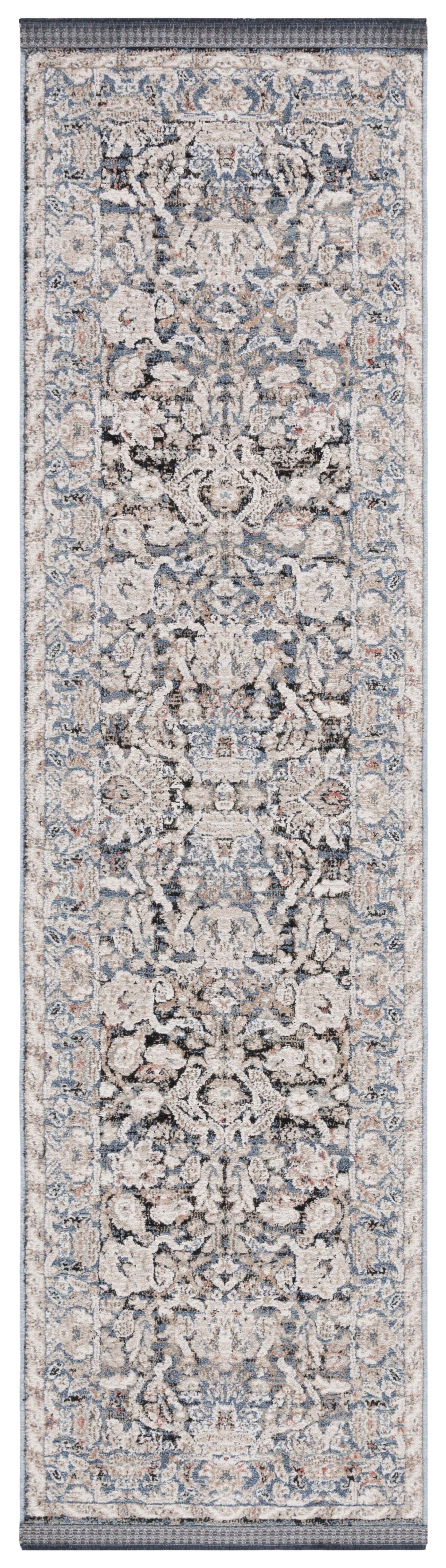 SAFAVIEH Vivaldi Lennard Abstract Runner Rug, Navy/Ivory, 2'2" x 8'