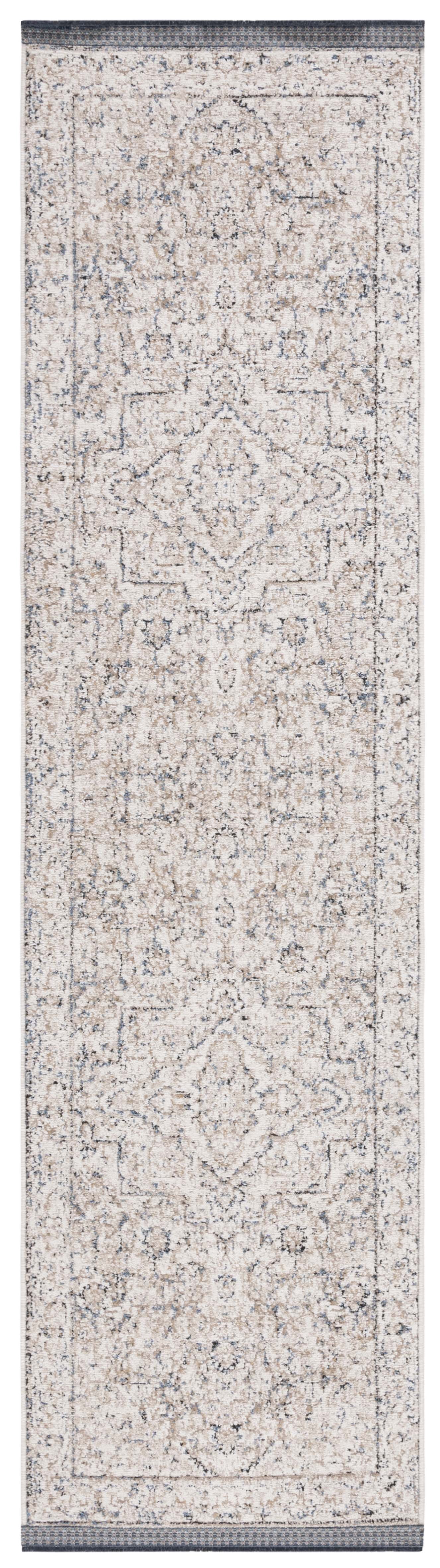 SAFAVIEH Vivaldi Marjory Medallion Runner Rug, Ivory/Light Olive, 2'2" x 8'