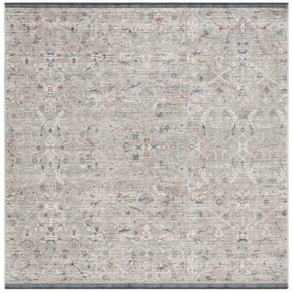SAFAVIEH Vivaldi Petrina Abstract Area Rug, Ivory/Navy, 6'7" x 6'7" Square