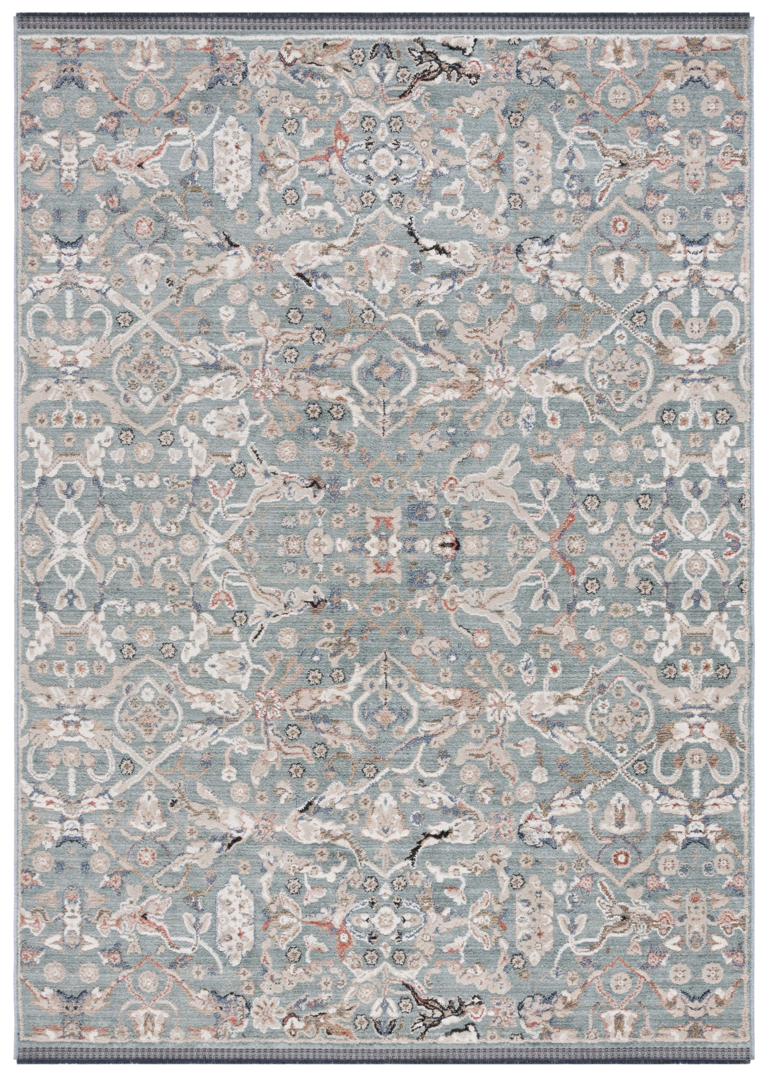 SAFAVIEH Vivaldi Petrina Abstract Area Rug, Navy/Rust, 5'3" x 7'6"