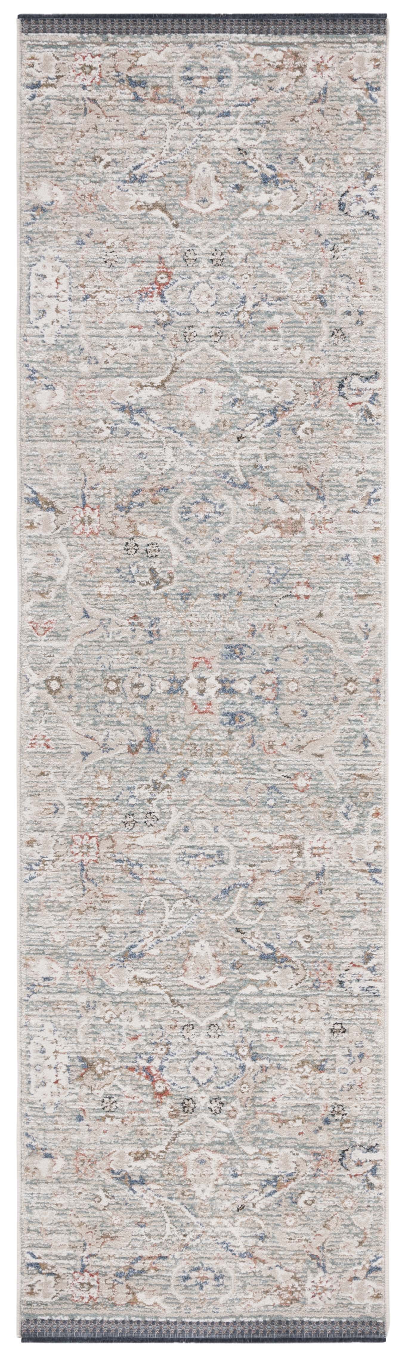 Vivaldi Ivory and Navy Hand-Knotted Oriental Rug - Easy Care