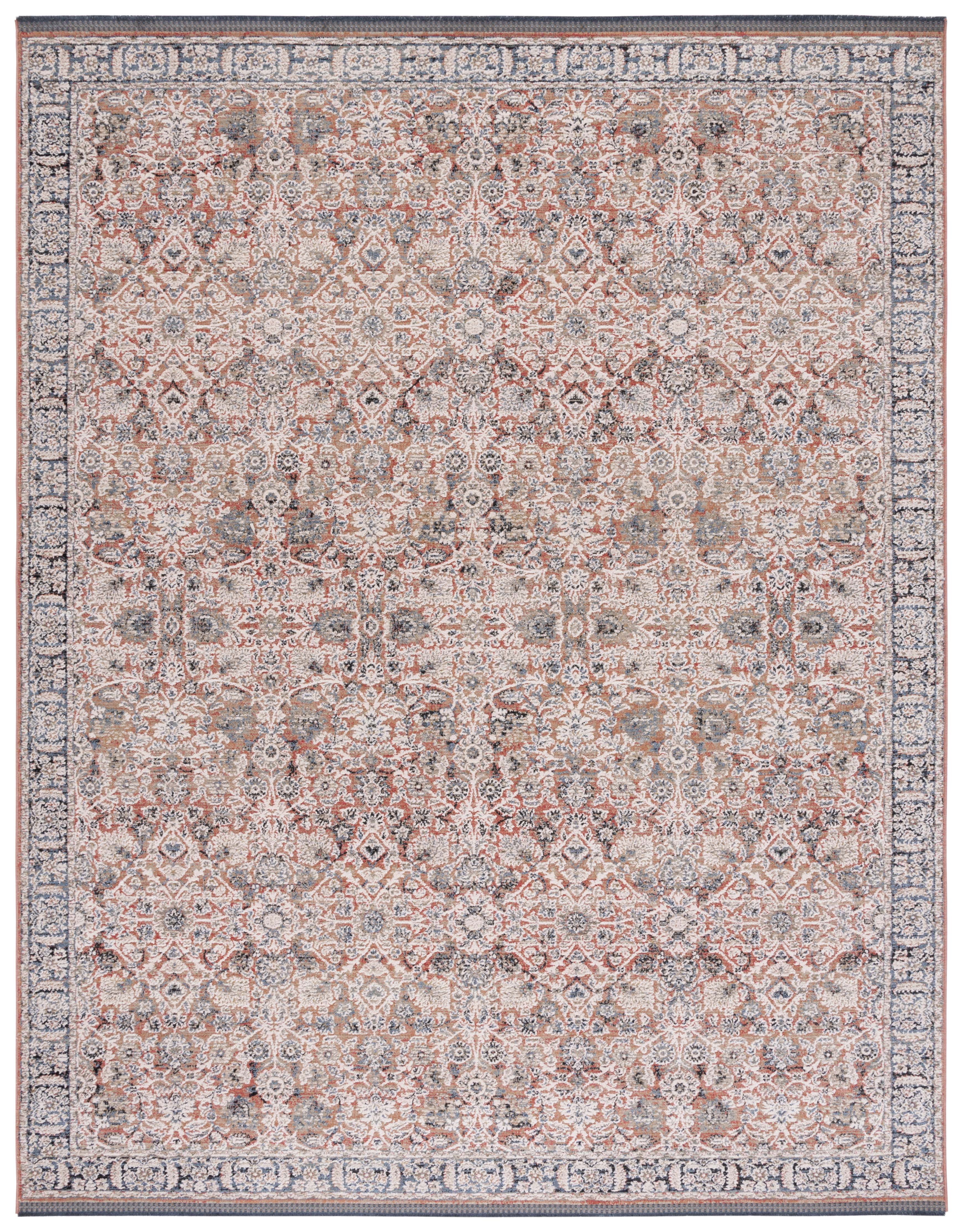 SAFAVIEH Vivaldi Phipp Abstract Area Rug, Navy/Rust, 8' x 10'
