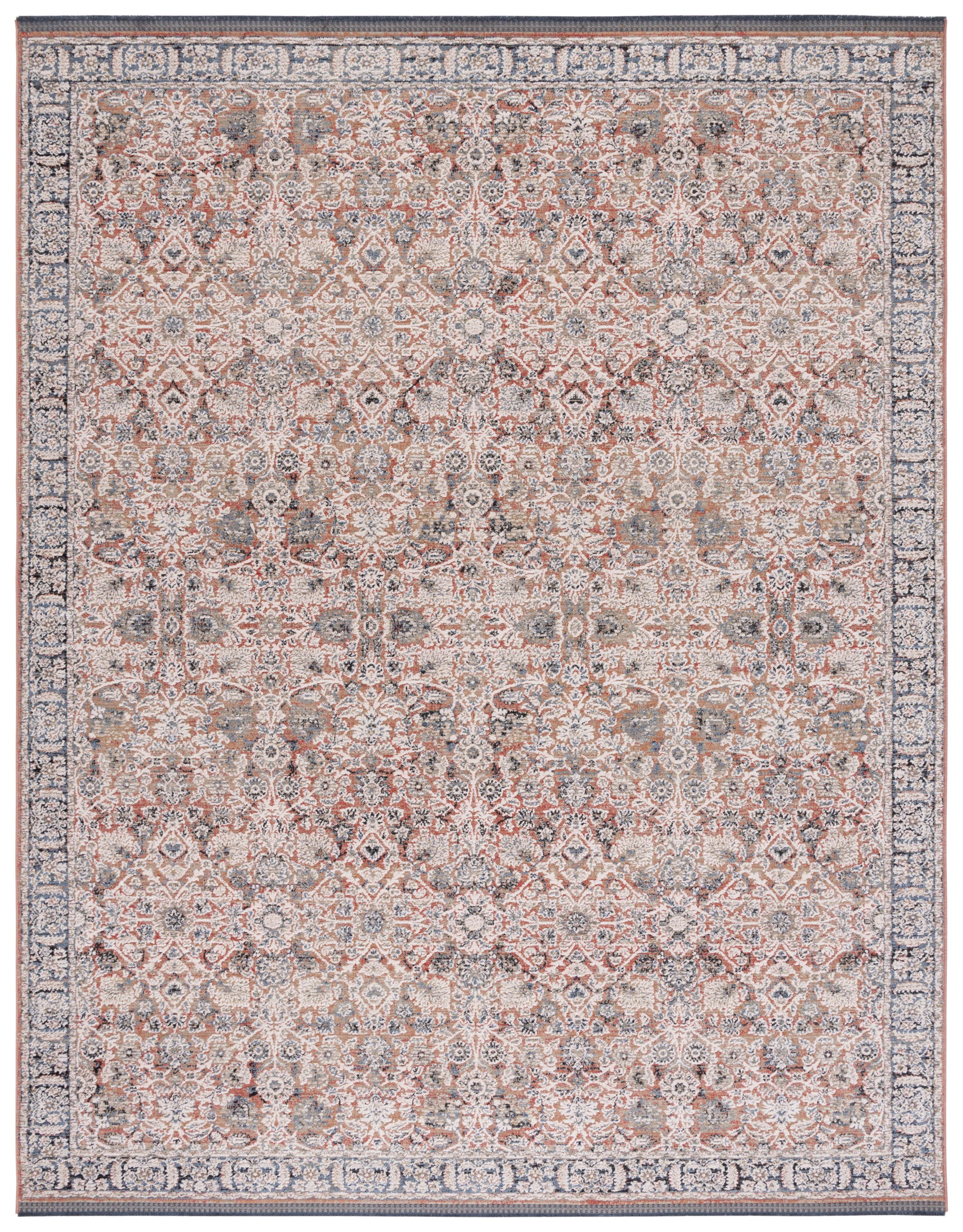 SAFAVIEH Vivaldi Phipp Abstract Area Rug, Navy/Rust, 9' x 12'