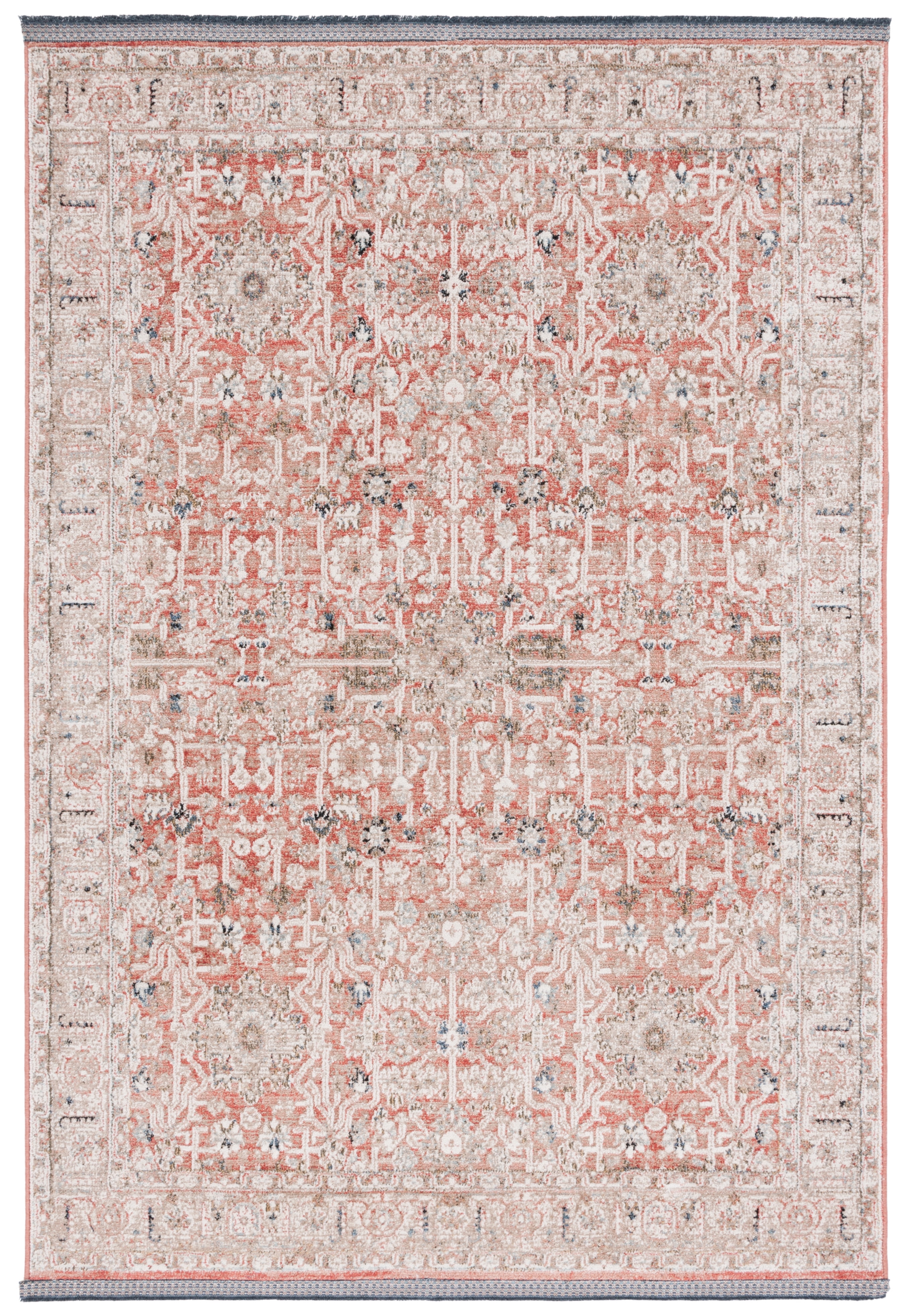 SAFAVIEH Vivaldi Roberta Abstract Area Rug, Rust/Ivory, 5'3" x 7'6"