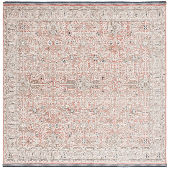 SAFAVIEH Vivaldi Roberta Abstract Area Rug, Rust/Ivory, 6'7" x 6'7" Square