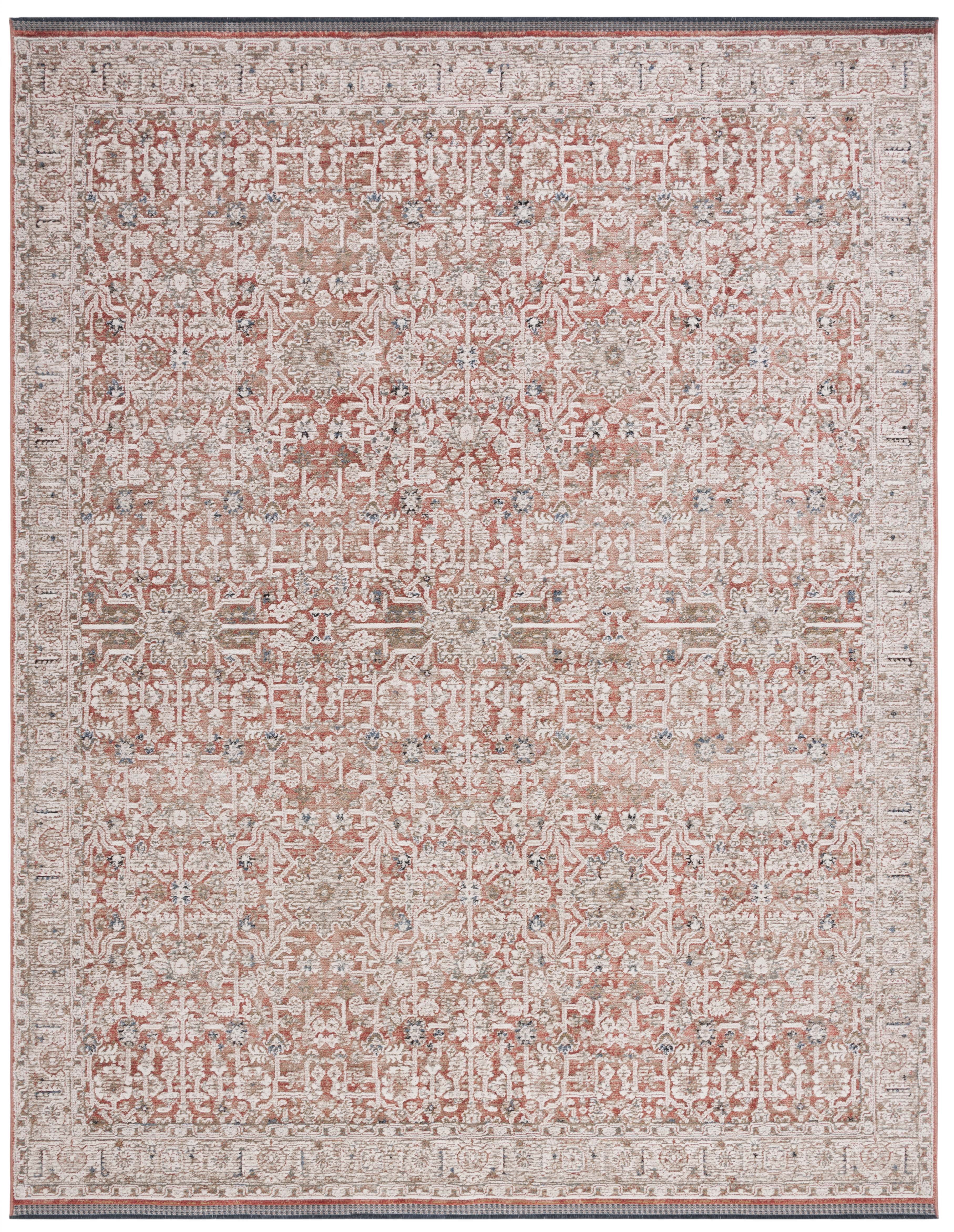 SAFAVIEH Vivaldi Roberta Abstract Area Rug, Rust/Ivory, 9' x 12'