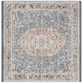thumbnail image 1 of SAFAVIEH Vivaldi Zoolander Medallion Area Rug, Blue/Rust, 6'7" x 6'7" Square, 1 of 8