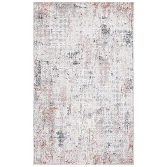 SAFAVIEH Vogue Austin Abstract Area Rug, Rust/Grey, 5'3" x 7'6"