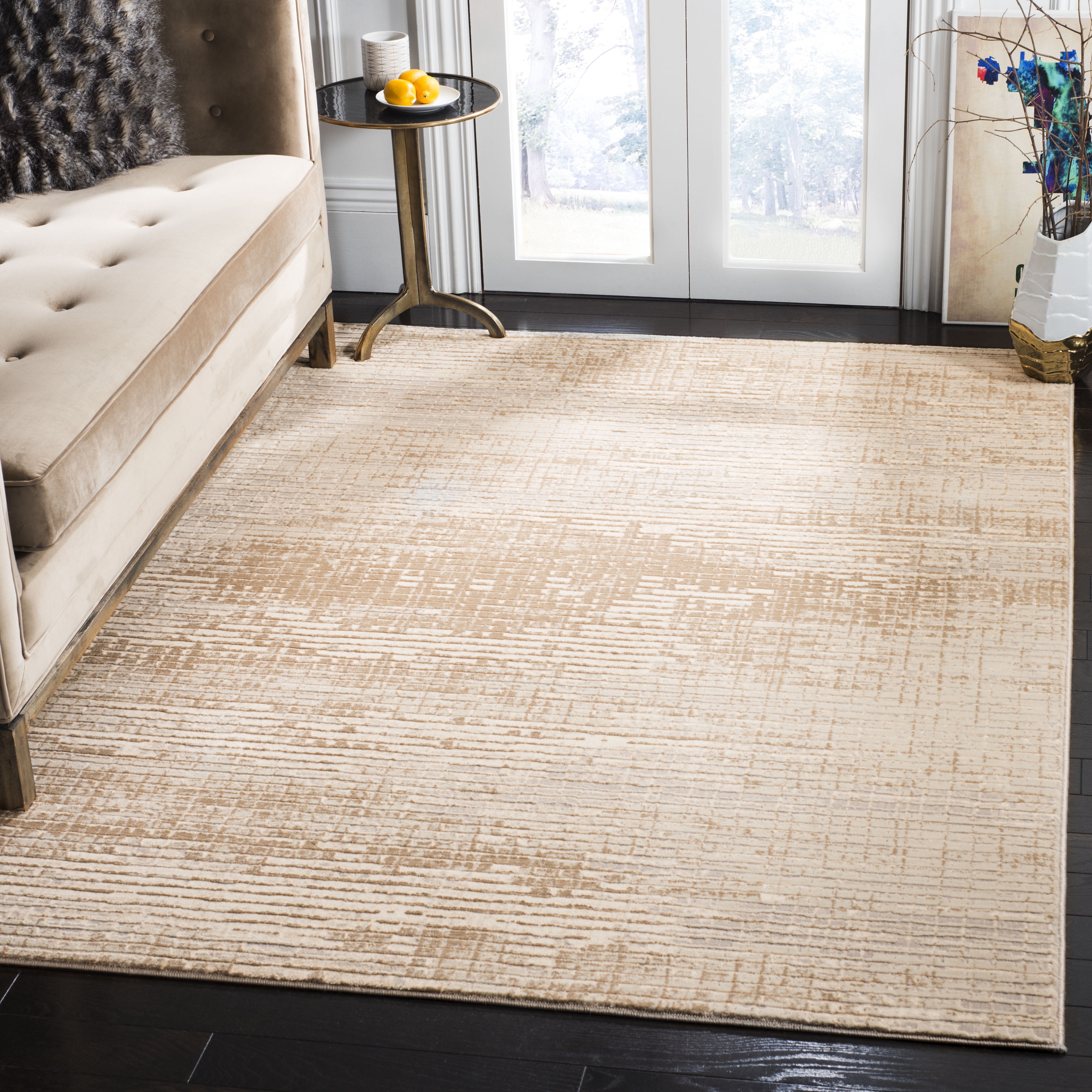 SAFAVIEH Vogue Bedelia Abstract Geometric Area Rug, Cream/Beige, 5'1" x 7'6"