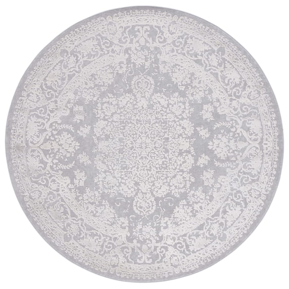 SAFAVIEH Vogue Darina Medallion Area Rug, Grey/Light Grey, 6'7" x 6'7" Round