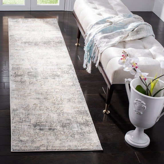 SAFAVIEH Vogue Georgiana Abstract Overdyed Runner Rug, Beige/Charcoal, 2' x 6'
