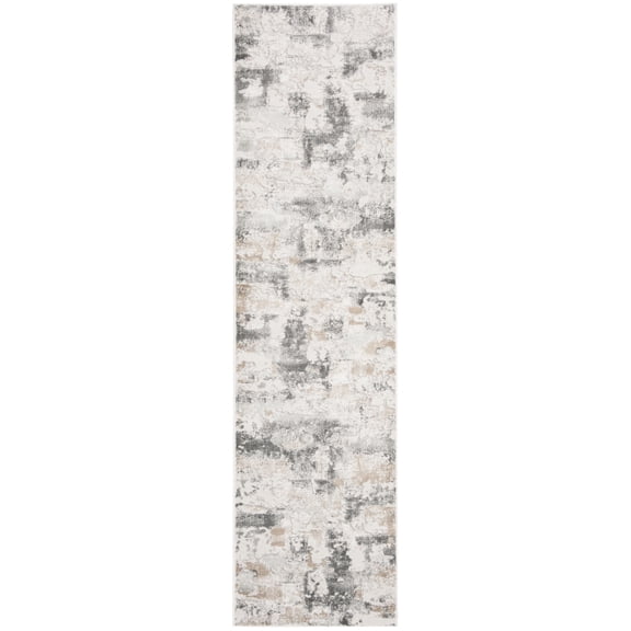 SAFAVIEH Vogue Janae Abstract Runner Rug, Beige/Charcoal, 2' x 14'