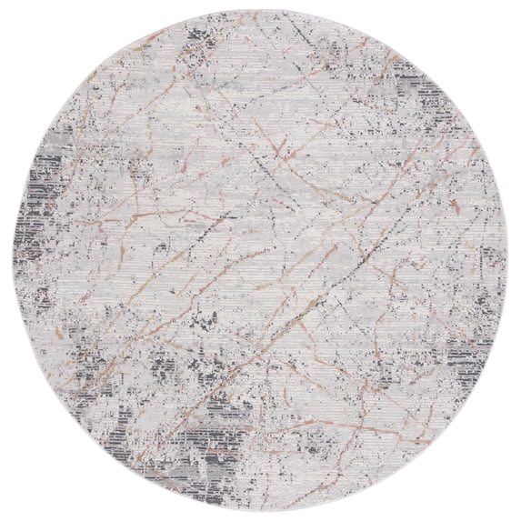 SAFAVIEH Vogue Marjan Abstract Area Rug, Beige/Rose, 6'7" x 6'7" Round