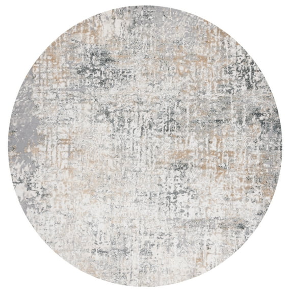 SAFAVIEH Vogue Martha Abstract Area Rug, Beige/Grey, 3' x 3' Round