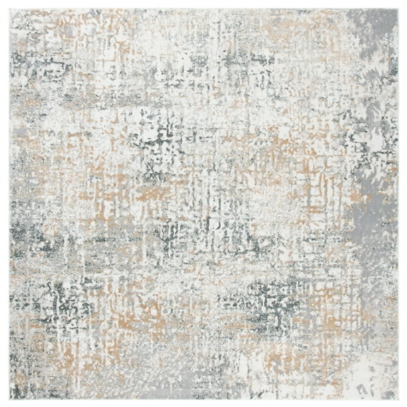 SAFAVIEH Vogue Martha Abstract Area Rug, Beige/Grey, 5' x 5' Square