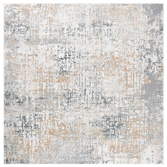 SAFAVIEH Vogue Martha Abstract Area Rug, Beige/Grey, 6'7" x 6'7" Square