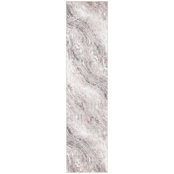 SAFAVIEH Vogue Molly Abstract Runner Rug, Rust/Grey, 2' x 8'