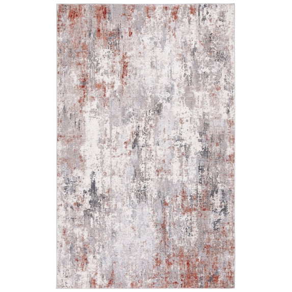 SAFAVIEH Vogue Serafim Abstract Area Rug, Rust/Grey, 5'3" x 7'6"
