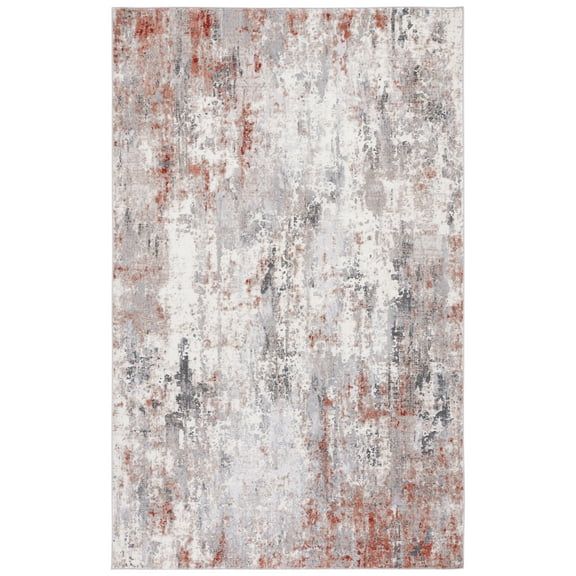 SAFAVIEH Vogue Serafim Abstract Area Rug, Rust/Grey, 9' x 12'