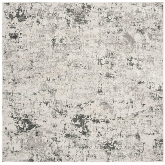 SAFAVIEH Vogue Tabitha Abstract Area Rug, Beige/Charcoal, 5' x 5' Square