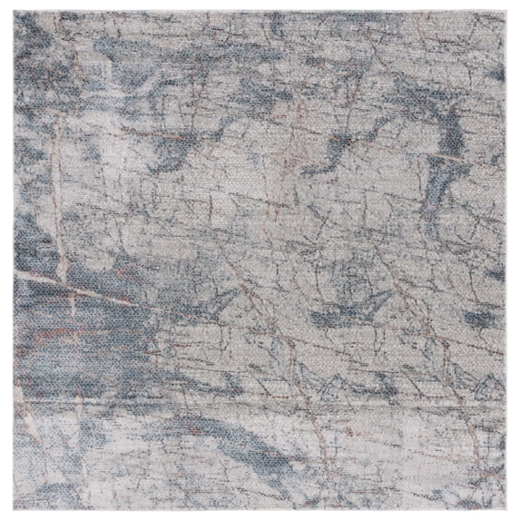 SAFAVIEH Vogue Vardan Abstract Area Rug, Grey/Blue Rust, 6'7" x 6'7" Square