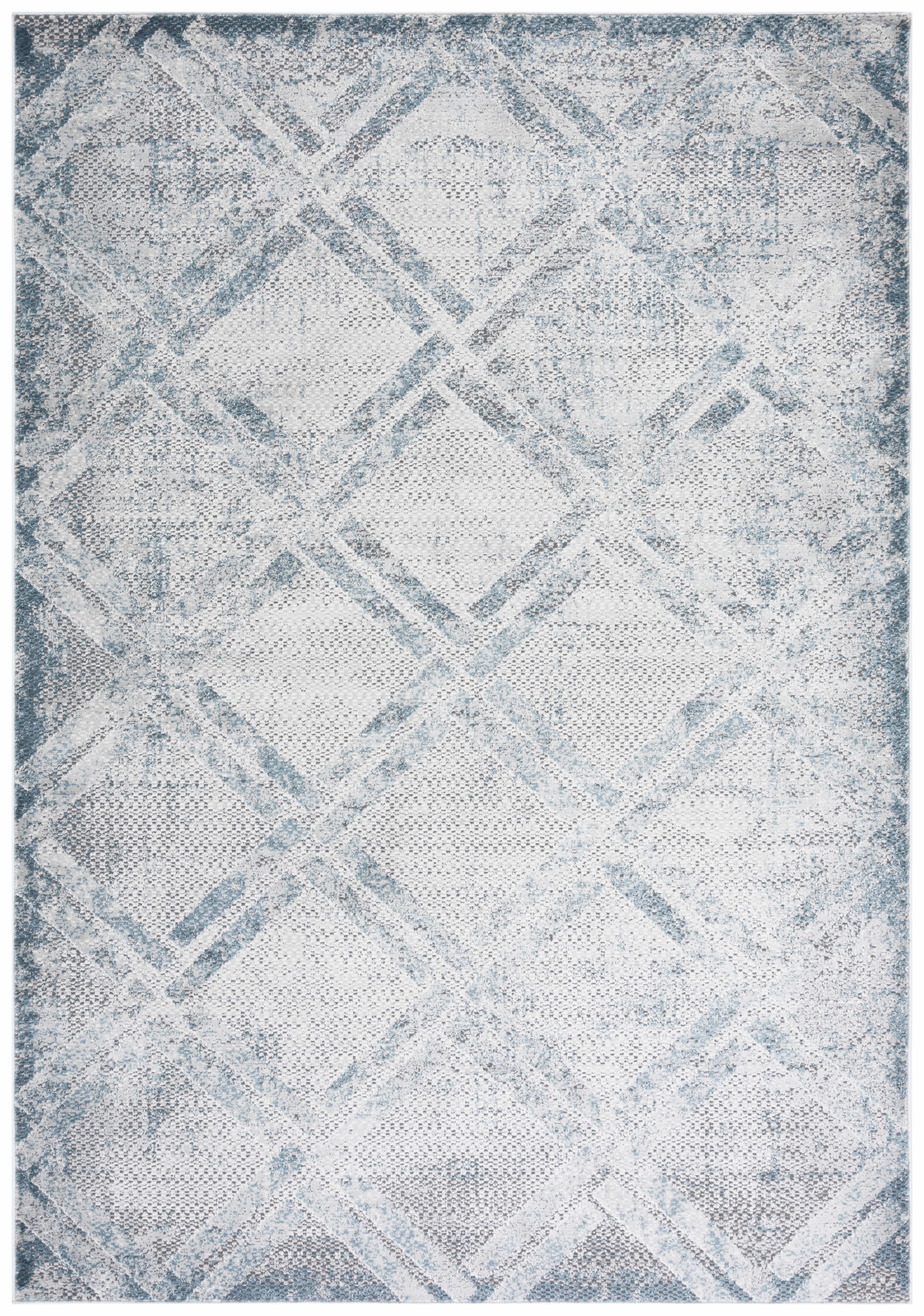 SAFAVIEH Vogue Warwick Geometric Area Rug, Grey/Blue, 4' x 6'