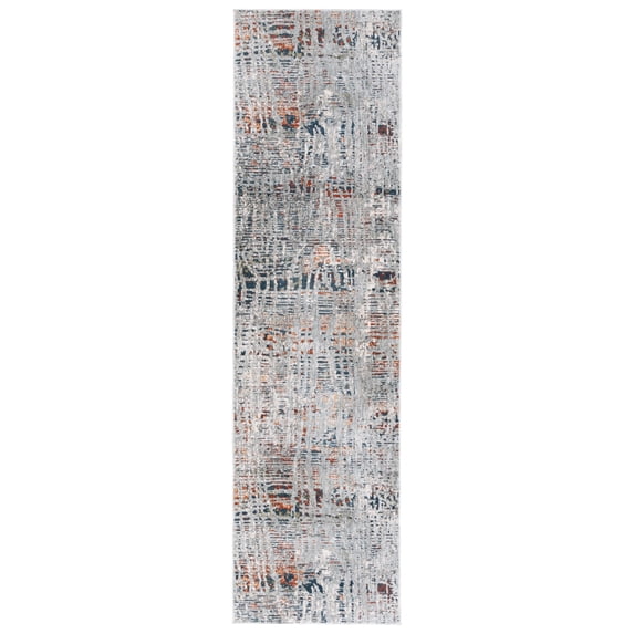 SAFAVIEH Winston Amelia Abstract Polyester Runner Rug, Grey/Beige, 2'2" x 8'