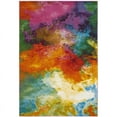 thumbnail image 1 of SAFAVIEH Watercolor Allison Abstract Colorful Area Rug, Orange/Green, 5'3" x 7'6", 1 of 4