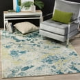 thumbnail image 1 of SAFAVIEH Watercolor Isabella Abstract Colorful Area Rug, Ivory/Light Blue, 6'7" Square, 1 of 5