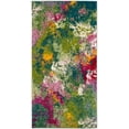 thumbnail image 1 of SAFAVIEH Watercolor Janie Abstract Colorful Area Rug, Green/Fuchsia, 2'3" x 4', 1 of 6