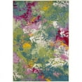 thumbnail image 1 of SAFAVIEH Watercolor Janie Abstract Colorful Area Rug, Green/Fuchsia, 5'3" x 7'6", 1 of 5
