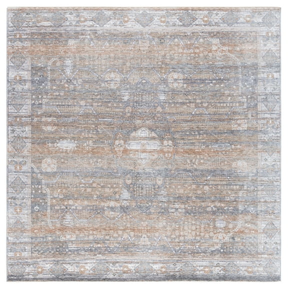 SAFAVIEH Webster Tomas Abstract Area Rug, Grey/Beige, 6'7" x 6'7" Square