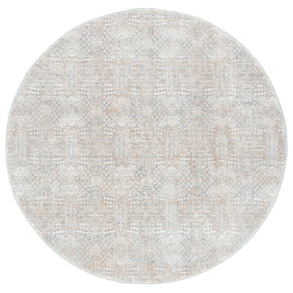 SAFAVIEH Webster Elnora Abstract Area Rug, Grey/Beige, 6'7" x 6'7" Round