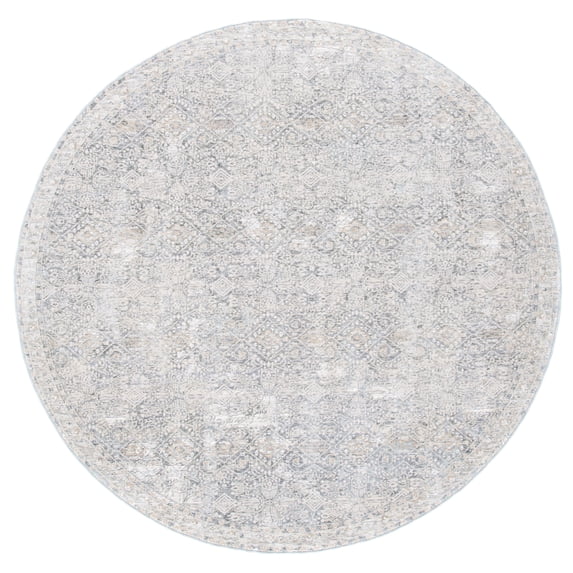 SAFAVIEH Webster Karenza Abstract Area Rug, Grey/Beige, 6'7" x 6'7" Round