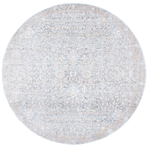 SAFAVIEH Webster Natasha Abstract Area Rug, Grey/Beige, 5' x 5' Round