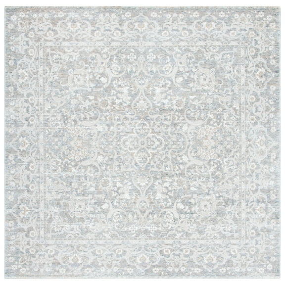 SAFAVIEH Webster Rihanna Abstract Area Rug, Grey/Beige, 6'7" x 6'7" Square