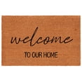 thumbnail image 1 of Safavieh Welcome To Our Home Door Mat Area Rug, Natural, 1'11" x 3', 1 of 6