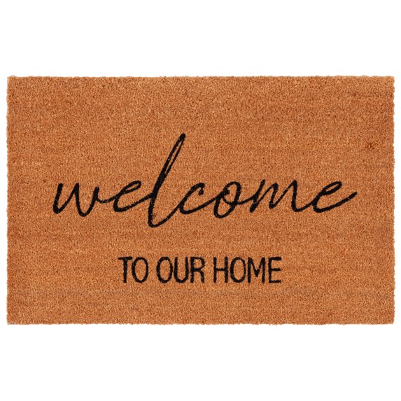Safavieh Welcome To Our Home Door Mat Area Rug, Natural, 1'11" x 3'