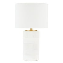 SAFAVIEH Weller 25 in. Classic Contemporary Table Lamp, White