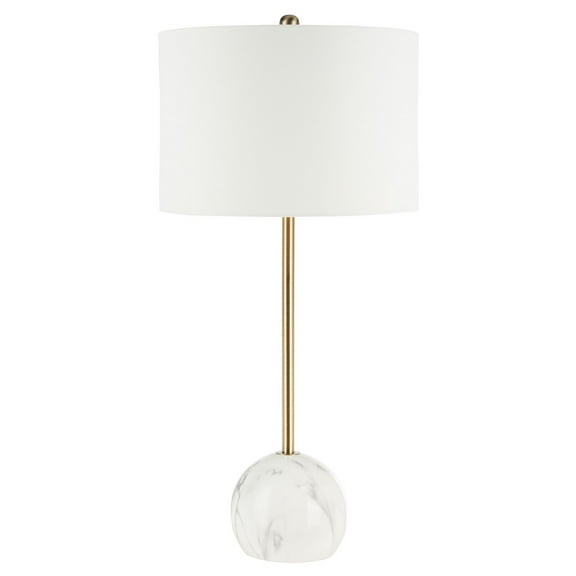SAFAVIEH Weller 32 in. Modern Contemporary Table Lamp, White Marble